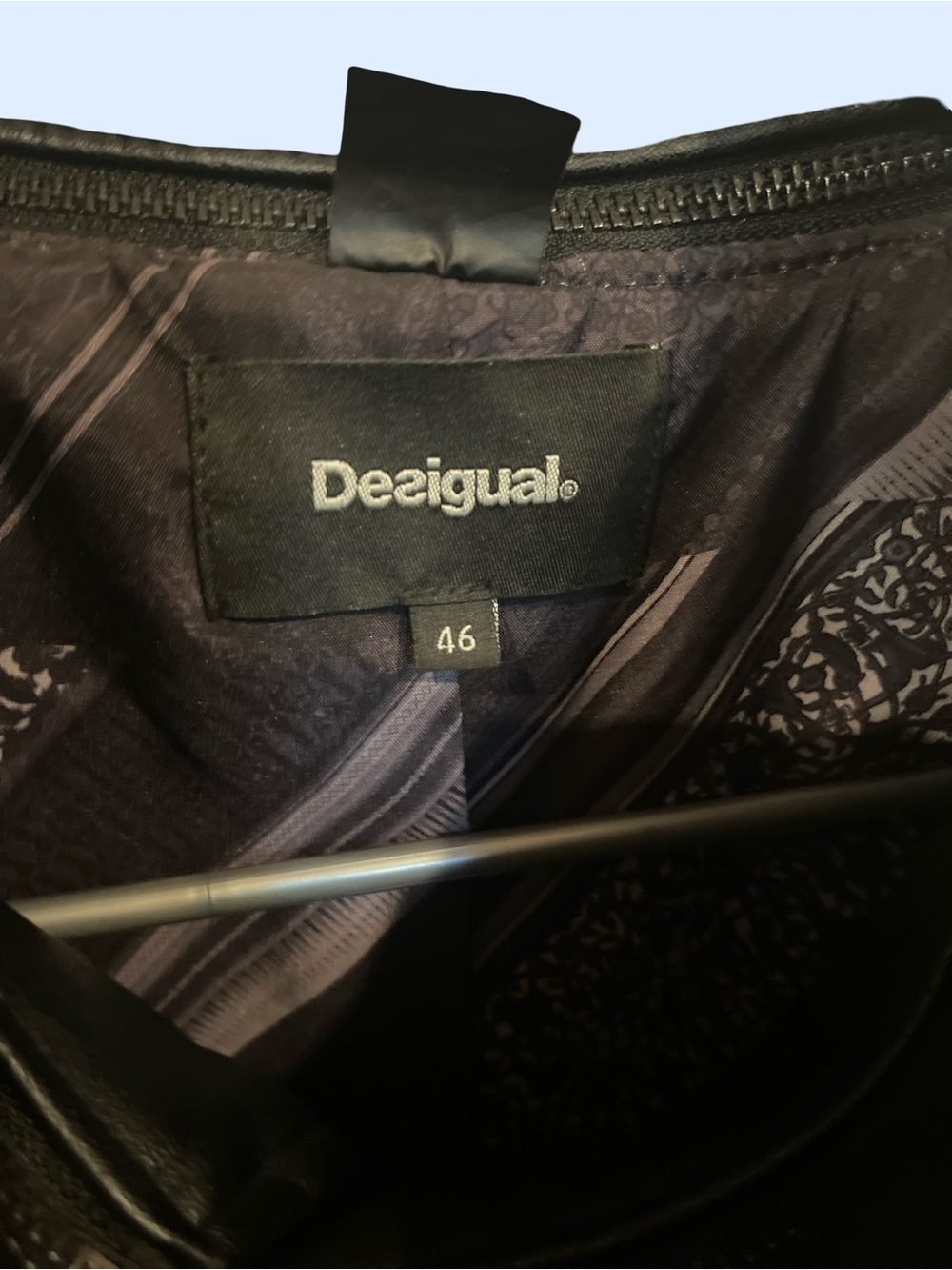 Desigual Black Faux Leather Moto Jacket - Picture 3 of 4